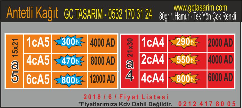 antetli kağıt basımı