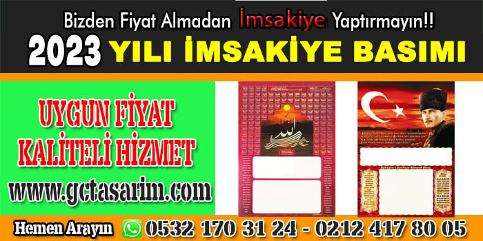 2023 İmsakiye Basımı