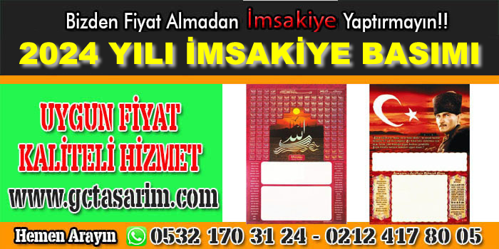 2024 İmsakiye Basımı