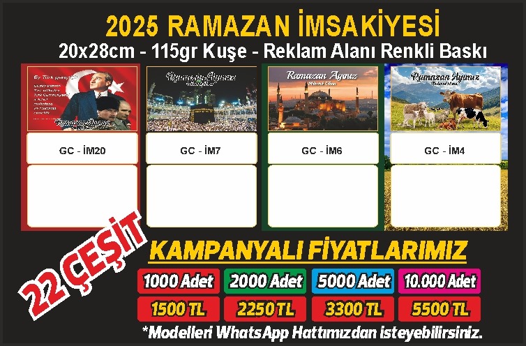 Ucuz İmsakiye Modelleri